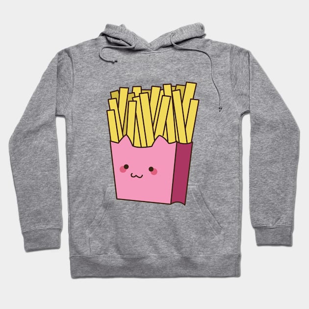 Cat French Fries Hoodie by mintcorner